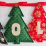 Padded Christmas Trees Bunting Image 4