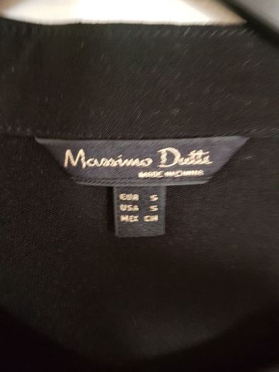 Massimo Dutti black blouse, shirt, top with ruffle, size S