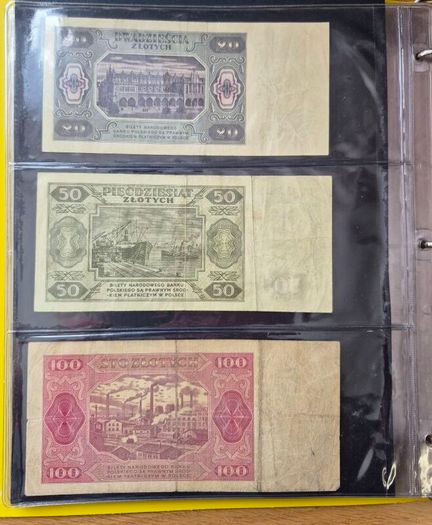 Old Polish banknotes from 1919 to 1994