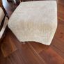 Cream Upholstered Footstool Pouffe Barely Used Image 2