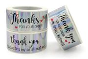 Thank You Stickers / Large / 3" x 1" / 120 / NEW