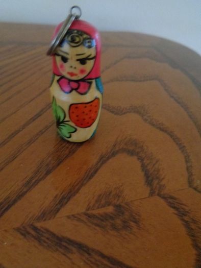 Hand Painted Russian Doll Key Rings x 4 for Sale