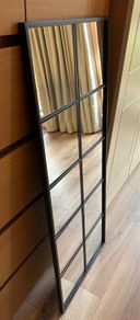 Black framed mirror