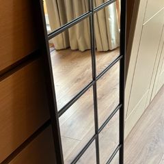 Black framed mirror