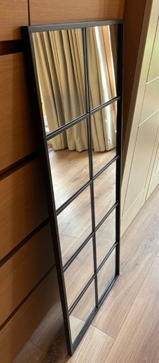 Black framed mirror