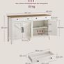 Vintage Country House Sideboard  Elegant Storage Cabinet with Sliding Doors, Adjustable Shelves, and Spacious Drawers Image 5