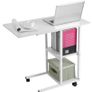 Home Office Rolling Wheel Notebook PC Stand With Storage Rack Image 2