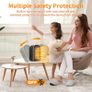 Electric Heater, Space Heater with 800W/1200W Heating Modes Portable PTC Ceramic Plug in Heaters for Home Low Energy Adjustable Heater Tip-Over & Overheat Protection Room Bedroom Office Image 4