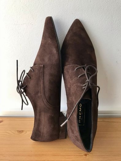Premoli  lace up suede flats 8/41
