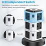 Acodot 12 Way Multi Plug 1.8m Extension Cable, 3 USB Slots, Surge Protection Extension Lead with Night Light for Home, Office Image 3