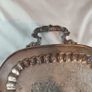 Vintage Silver Plated Butlers Serving Tray Platter Claw Footed 24 inch x 12 inch Leonard English Image 7