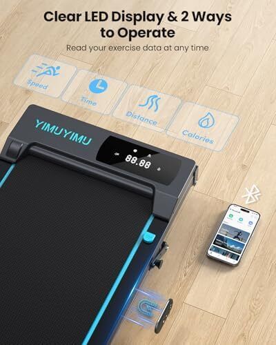 Walking Pad with 8% Incline, 10km/h Under Desk Treadmill for Home, 2.75HP Quiet Portable Treadmill