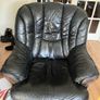 leather suite sofa armchairs Italian Image 3
