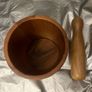 mortar and pestle acacia wooden hand made Image 2