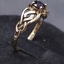 Vintage Fully Hallmarked Gold Garnet Ring Birmingham  Size 57 Image 3