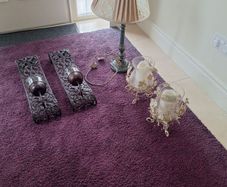candle holders and table lamp