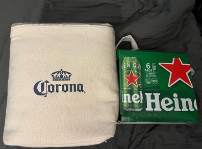 Insulated Cooler corona beer Bag Thermal Lunch Picnic Bag Foldable Cool Bag Soft-Sided Lunch Bag for Camping Beach Outdoor Picnic Travel