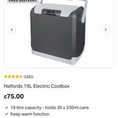 Halfords 19L Electric Coolbox