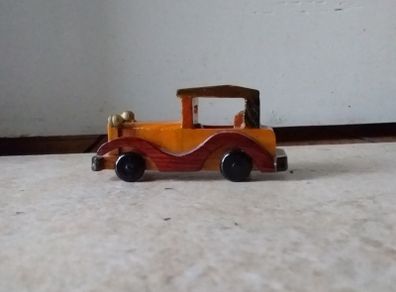 Vintage Wooden Classic Small Car - 1930s Style Roadster