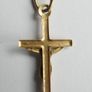 Vintage solid 14k Yellow Gold 585 Crucifix Pendant - 0,5g Image 4