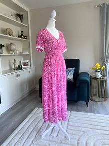 Ladies Pink & White Summer Dress from Dunnes Stores
