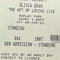 Marlay Park Concert (Olivia Dean 20th June)