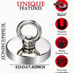 Sea And River Metal Retrieval Magnet, Includes 10 meters Rope, Suitable for Fishing, new, unopened.