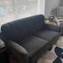 2+1 seater sofa navy velvet Image 2