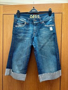 Oasis dark denim shorts jorts