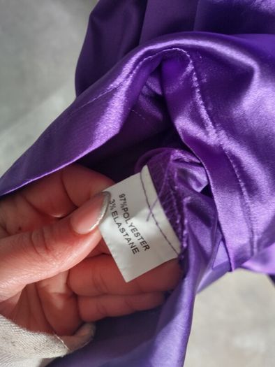 Satin look dress with rhinestones decoration size SM and ml new