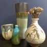 A Wonderful Curated Selection of Four Pottery and Studio Pottery Vases for Sale as a Collection. Image 3