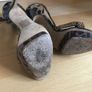 Brown and Gold Designer Gina Stilettos Size 5.5 Image 4