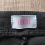 Black Denim  High waisted Trousers with side zip, size 8 Image 5