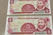 Nicaragua 1991 Uncirculated Centavos Banknotes Consecutive Numbers
