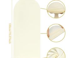 Decoration arch + beige cover (background setting for weddings, birthdays,parties, graduations, baby shower