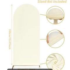 Decoration arch + beige cover (background setting for weddings, birthdays,parties, graduations, baby shower