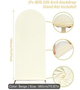 Decoration arch + beige cover (background setting for weddings, birthdays,parties, graduations, baby shower