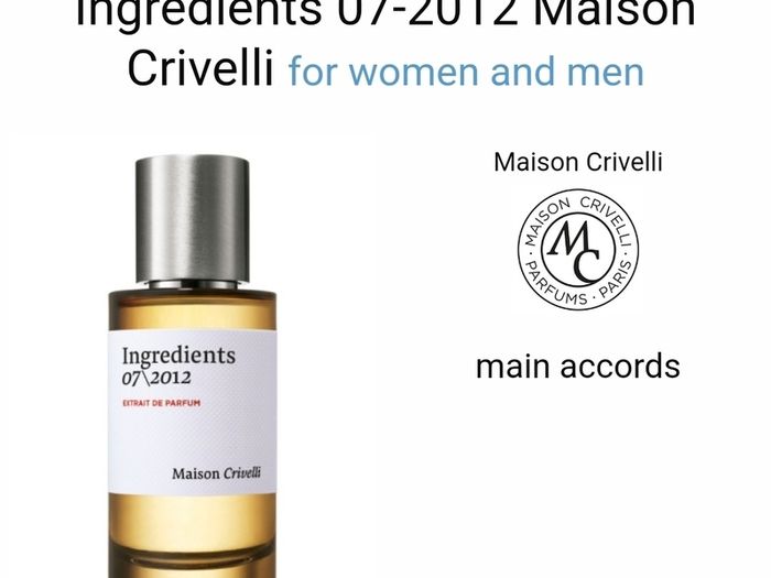 Maison Crivelli Ingredients 07\2012