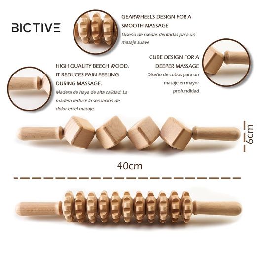 Brand New Professional Quality 2-Roller Wood Therapy Massager.