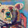 Colourful Bear Portrait Acrylic Painting on Canvas - 30x40cm Image 4
