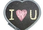 Personalised custom printed Heart shaped Mirror valentines day gift present