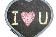 Personalised custom printed Heart shaped Mirror valentines day gift present