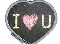 main image for ad Personalised custom printed Heart shaped Mirror valentines day gift present