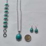 3 Piece Boho Green Jewellery Set Earthy Tones Free Postage Image 3