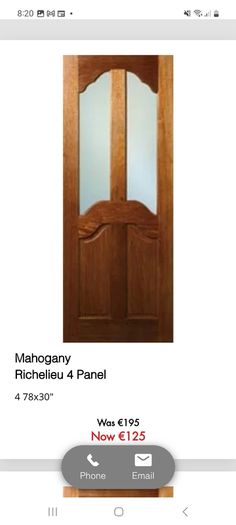 Solid Mahogany and Unglazed glass Doors