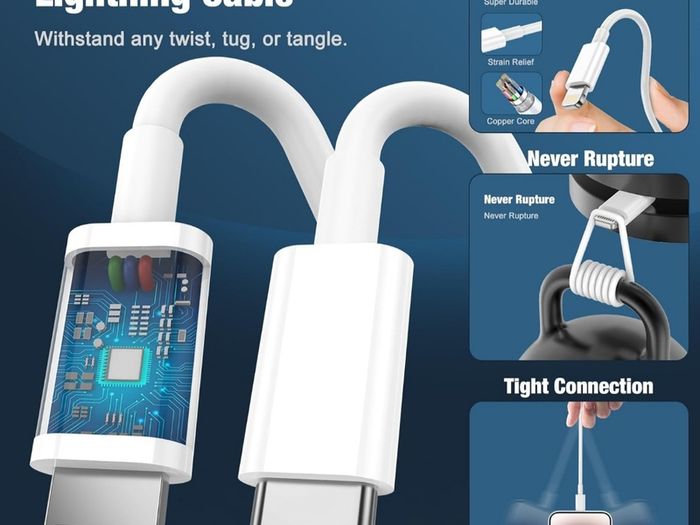 iPhone Charger Fast Charge 2Pack Fast Apple Charger Cable 2M/6FT iPhone Fast charger with USB C To Lightning Cable for iPhone 14 13 12 11 Pro Max XS XR X 8 7 6 Plus 5, iPad and iPod