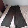 Wide-leg trousers in Khaki Green Image 4