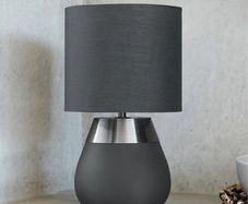 2 Charcoal grey table lamps from Next Home