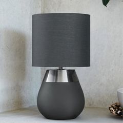 2 Charcoal grey table lamps from Next Home