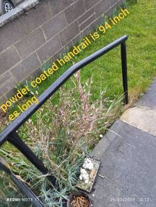 Power coated outside support handrails